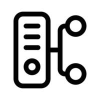 Visually perfect icon of database management in modern style vector