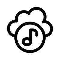 Creatively designed icon of cloud music, ready to use in websites and mobile apps vector