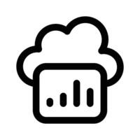 Grab this creatively designed icon of cloud analysis vector