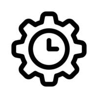 Clock with gear showing concept of time management, high quality graphics vector