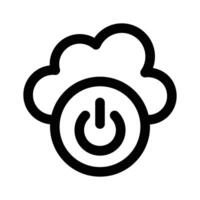 Cloud with off button icon of cloud off in trendy style vector