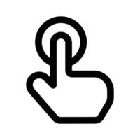 Modern technology, icon of finger tap, editable design vector