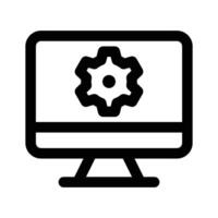 Get this amazon icon of computer setting in modern style vector
