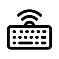 Icon of wireless keyboard in modern style vector