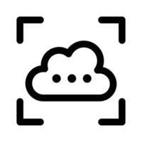 Three dots on cloud showing concept icon of cloud menu vector