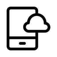Cloud computing, mobile with cloud, icon of mobile cloud vector