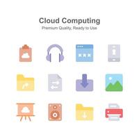 Have a look at this amazing cloud computing icons set vector