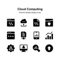 Grab this carefully crafted cloud computing icons set vector