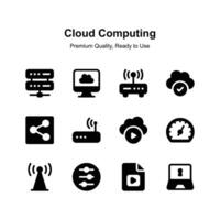 Check this amazing cloud computing icons in modern style vector