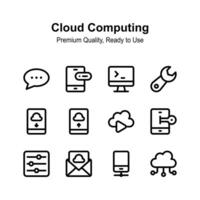 Grab this visually perfect cloud computing icons set vector