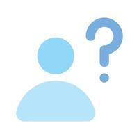 Get your hands on this amazing icon of questioning in modern style vector