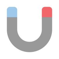 Physics magnet icon in flat style, scalable of attraction vector