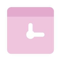 Calendar with clock, concept icon of timetable in modern style vector