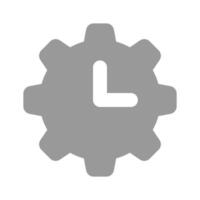 Clock with gear showing concept of time management, high quality graphics vector