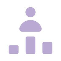 Check this beautifully designed icon of employee performance in trendy style, ready to use vector
