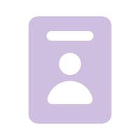 User on page denoting icon of personal profile, curriculum vitae vector
