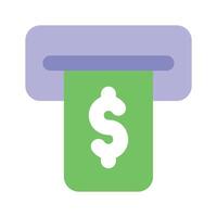 An icon design of instant banking, flat of cash dispenser, atm machine vector