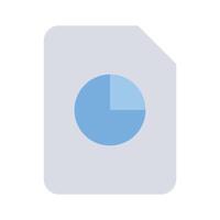 Pie chart on page denoting concept of business report in trendy style vector