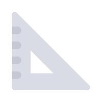 Tool for measurement or calculating length, premium icon of ruler, triangular scale vector