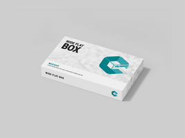 Realistic Square Flat Box 3D Rendering Mock-up easy to change colors - Mockup for branding psd