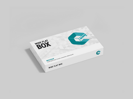3D Wide box mock up cangeable color and background - Blank rectangle box template design with copy space - Mockup for branding psd