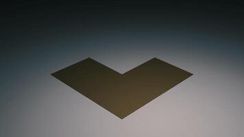 A box that opens. Design. A brown box in 3d that opens and assembles back into abstraction on a green background. video