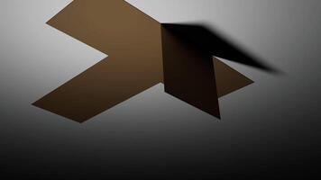Abstract cardboard box assembling and disassembling isolated on white background. Design. Paperbox turned upside down. video