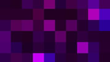Flickering squares background, seamless loop animation. Motion. Different tones of purple color blinking squares, effect of pixels. video
