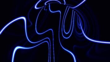 Bright drawings on a black background.Design.Bright lines that create patterns in animation that move and shine video