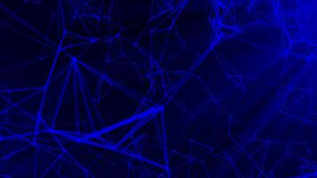 Moving geometric plexuses in computer space. Motion. Molecular or geometric plexuses in space. Lines with dots are connected into molecular chains video