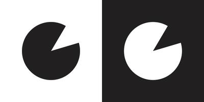 Pie chart diagram flat icon vector