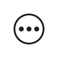 Three dots icon . Element of minimalistic icon for mobile concept and web apps vector