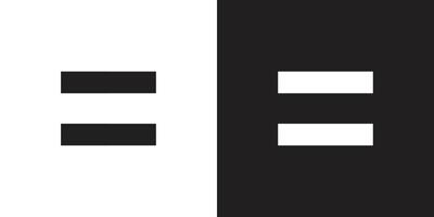 equal sign. flat style. equal icon illustration isolated on black and white background. vector