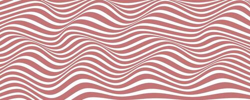 Abstract stripes red optical art wave line background. illustration vector