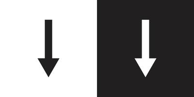 Bottom arrow icon symbol for website and app vector