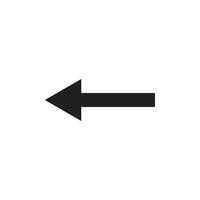 Left arrow icon symbol for website and app vector