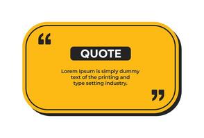 Quote or Comment text box with quote mark round frame template set vector