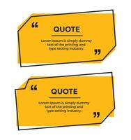 Quotation Mark Speech text box frame in geometric outline shapes set illustration vector