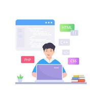 Web development modern flat design concept. vector