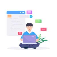 Web development modern flat design concept. vector
