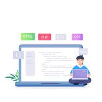 Web development modern flat design concept. vector
