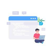 Web development modern flat design concept. vector