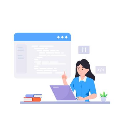 Web development modern flat design concept.