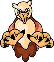 groovy funky illustration depiction of an owl simple and classic depiction vector