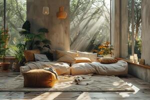 Spacious Living Room With Abundant Natural Light photo