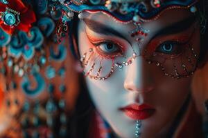 Person Wearing Mask Up Close photo