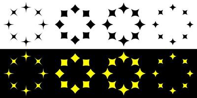 Star in circle icon, star in a round circular illustration. vector