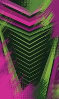 Racing style geometric abstract background. Sublimation printing jersey fabric template vector