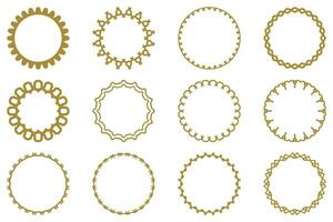 Decorative ornament frame set design vector