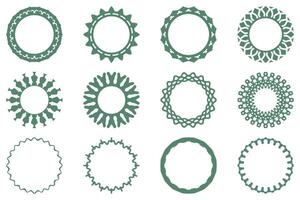 Decorative ornament frame set design vector